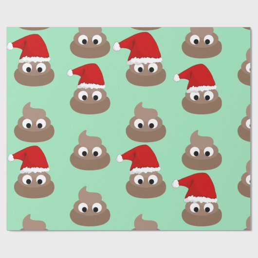 POOP FUNNY CHRISTMAS Wrapping Paper Cadeaupapier (Vlak)