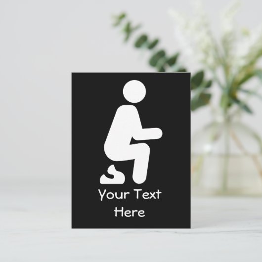 POOP Funny Customize Joke Briefkaart (Staand voorkant)