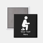 POOP Funny Customize Joke Magneet (Voorkant / Achterkant)