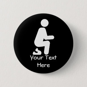 POOP Funny Customize Joke Ronde Button 5,7 Cm