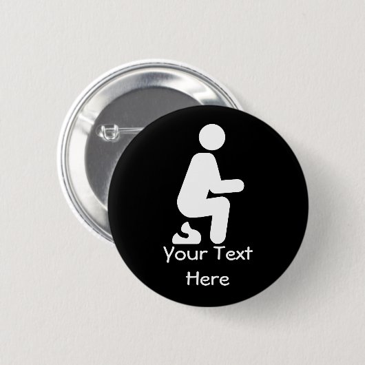 POOP Funny Customize Joke Ronde Button 5,7 Cm (Voorkant /achterkant)