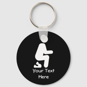 POOP Funny Customize Joke Sleutelhanger