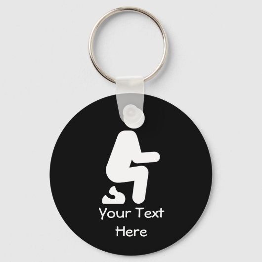 POOP Funny Customize Joke Sleutelhanger (Voorkant)