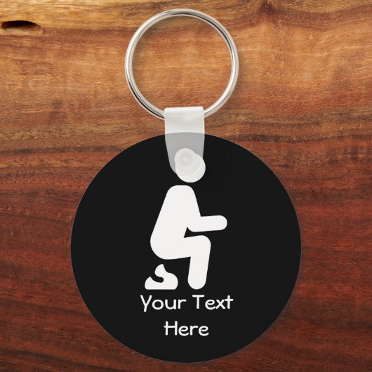 POOP Funny Customize Joke Sleutelhanger (Voorkant)