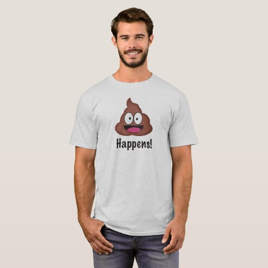 POOP gebeurt! Grappig T-shirt (Voorkant volledig)
