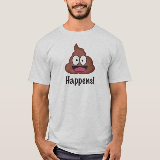POOP gebeurt! Grappig T-shirt (Voorkant)