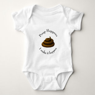 "Poop gebeurt. .. Ik laat het gebeuren" Potty Humo Romper