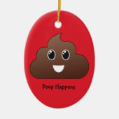 Poop geluk Emoji Ornament (Voorkant)