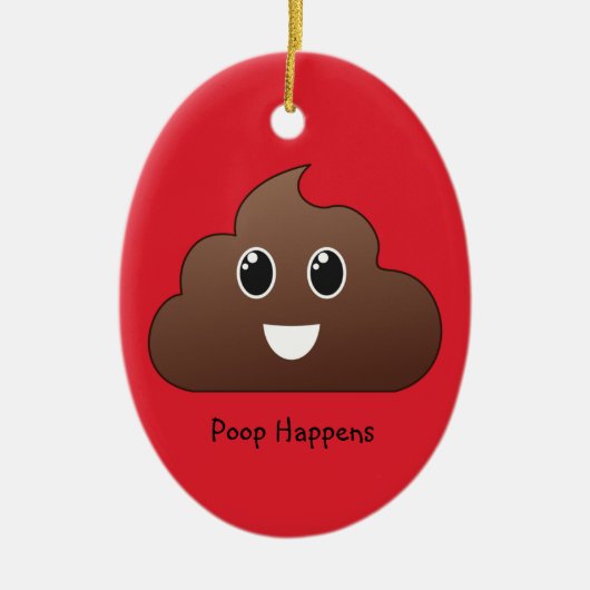Poop geluk Emoji Ornament (Voorkant)