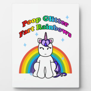 Poop Glitter Fart Rainbows Fotoplaat