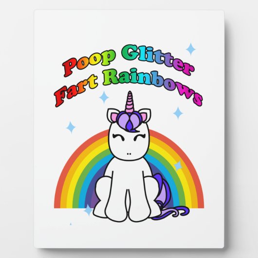 Poop Glitter Fart Rainbows Fotoplaat (Voorkant)