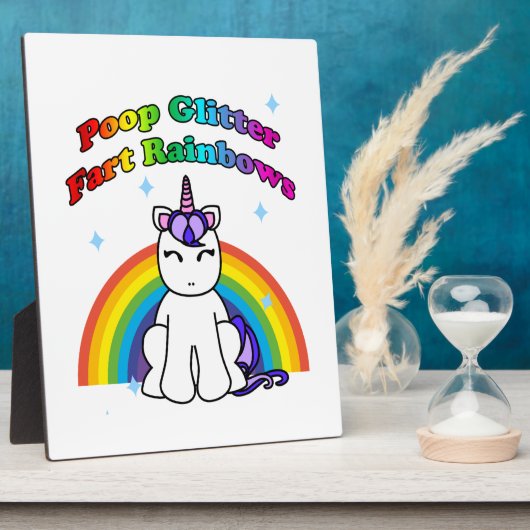 Poop Glitter Fart Rainbows Fotoplaat (Zijkant)