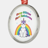 Poop Glitter Fart Rainbows Metalen Ornament (Links)
