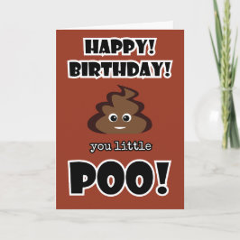 POOP grappige emoji kinderen verjaardagsfeestje Kaart