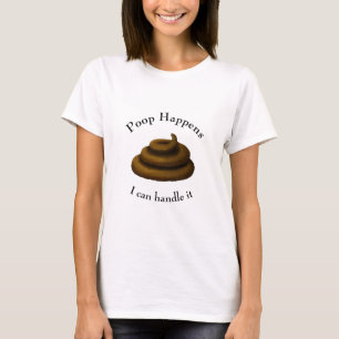 "Poop Happens"  grappige feestelijke dag T-shirt