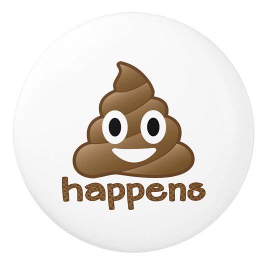 Poop Happji Keramische Knop (Voorkant)