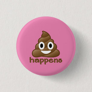 Poop Happji Ronde Button 3,2 Cm