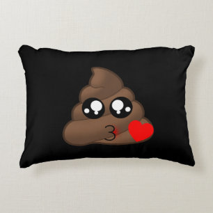Poop Heart Love Emoji Decoratief Kussen