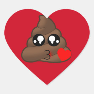 Poop Heart Love Emoji Hart Sticker