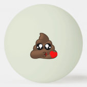 Poop Heart Love Emoji Pingpongbal (Voorkant)