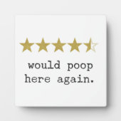 Poop hier nog eens in Farmhouse Funny Bathroom Fotoplaat (Voorkant)