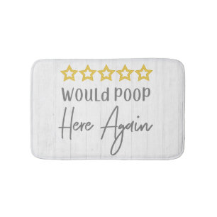 Poop hier opnieuw Rustic Farmhouse White Wood Badmat