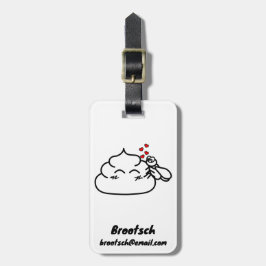 Poop in Love - Brootsch the PooPoo Bagagelabel
