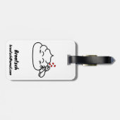 Poop in Love - Brootsch the PooPoo Bagagelabel (Achterkant horizontaal)