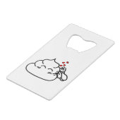 Poop in Love - Brootsch the PooPoo Creditkaart Flessenopener (Achterkant Gekanteld)