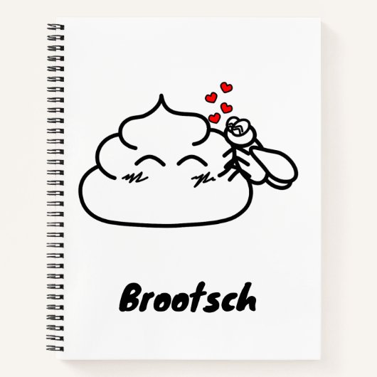 Poop in Love - Brootsch the PooPoo Notitieboek (Voorkant)