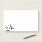 Poop in Love - Brootsch the PooPoo Post-it® Notes (Op bureau)