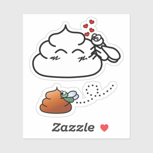 Poop in Love - Brootsch the PooPoo Sticker (Vel)