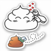 Poop in Love - Brootsch the PooPoo Sticker (Voorkant)