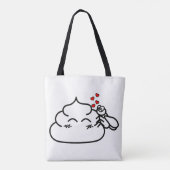 Poop in Love - Brootsch the PooPoo Tote Bag (Achterkant)