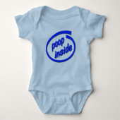Poop Inside Funny Baby Baby Creeper Humor Romper (Voorkant)