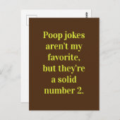 Poop Jokes / Pap Joke / Enkel voor Fun Briefkaart (Voorkant / Achterkant)