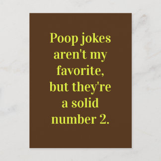Poop Jokes / Pap Joke / Enkel voor Fun Briefkaart