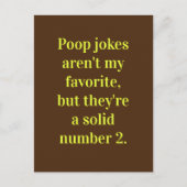 Poop Jokes / Pap Joke / Enkel voor Fun Briefkaart (Voorkant)
