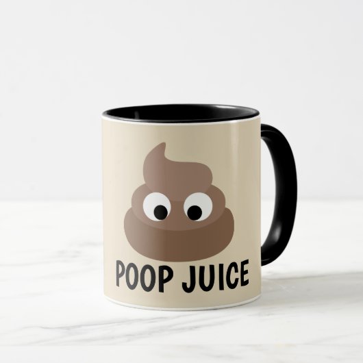 POOP JUICE Funny Coffee Mugs Mok (Voorkant rechts)
