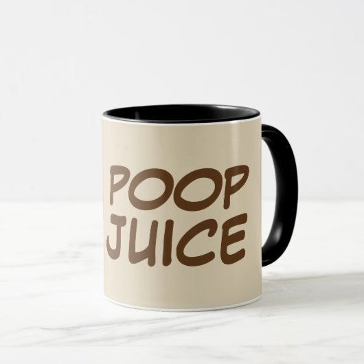 POOP JUICE Funny Coffee Mugs Mok (Voorkant rechts)