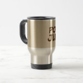 POOP JUICE Funny Coffee Mugs Reisbeker (Voorkant links)
