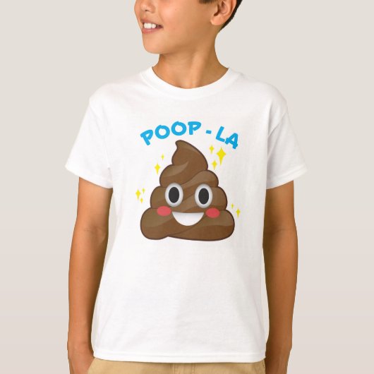 Poop - La Happy Poo Emoji T-Shirt (Voorkant)