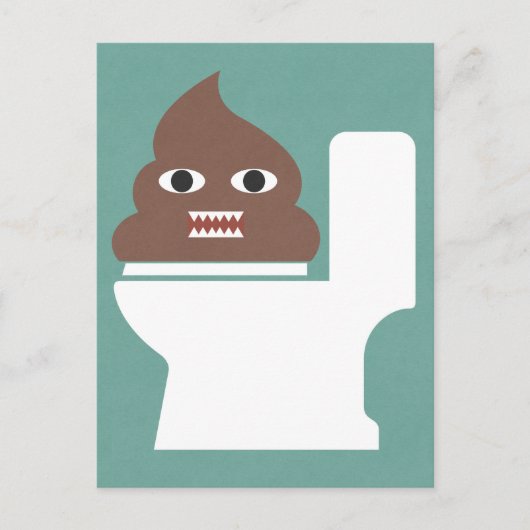Poop Monster Briefkaart (Voorkant)