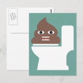 Poop Monster Briefkaart (Voorkant / Achterkant)