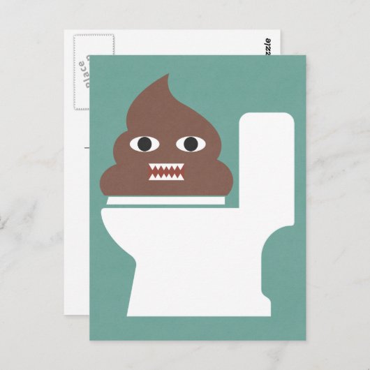 Poop Monster Briefkaart (Voorkant / Achterkant)