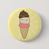 Poop on Ice Cream Ronde Button 5,7 Cm (Voorkant)