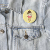 Poop on Ice Cream Ronde Button 5,7 Cm (In situ)