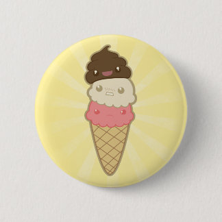 Poop on Ice Cream Ronde Button 5,7 Cm