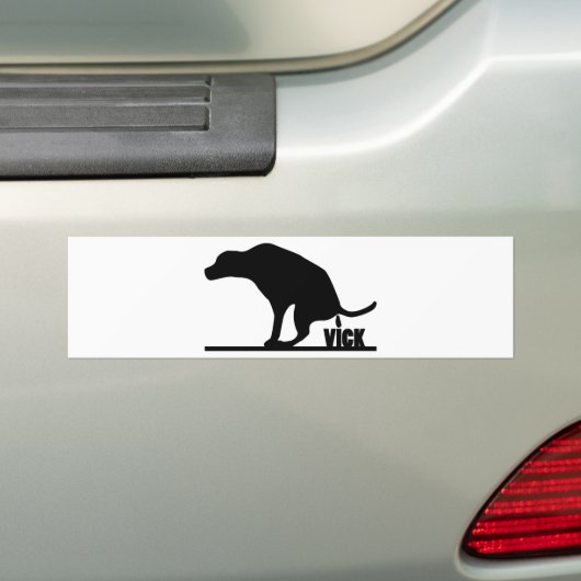 Poop op VIck Bumpersticker (Op auto)