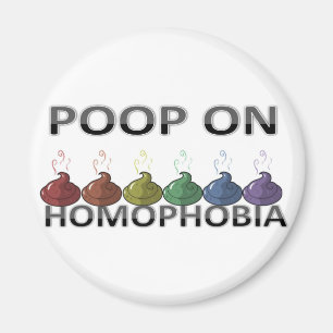 Poop over homofobie magneet